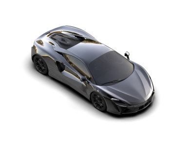 Süper modern süper araba siyah arka planda izole edildi - 3 boyutlu illüstrasyon