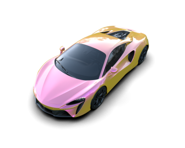 Stüdyo ortamında daha az genel bir konsept arabanın 3 boyutlu çizimi