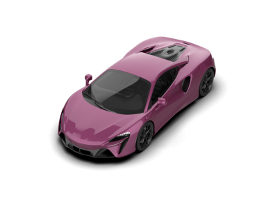 İzole edilmiş bir spor arabanın 3 boyutlu görüntüsü
