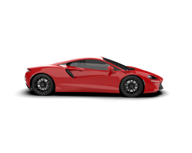 Siyah arka planda kırmızı araba