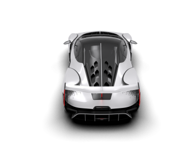 Siyah arkaplandaki bir arabanın 3 boyutlu görüntüsü