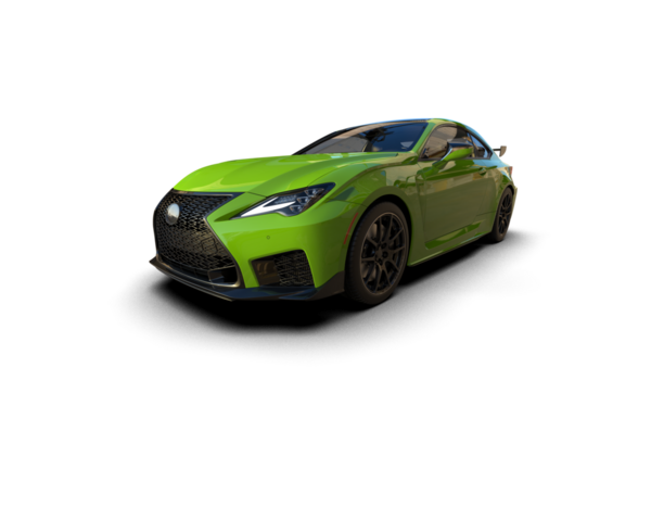 green modern car on a white background