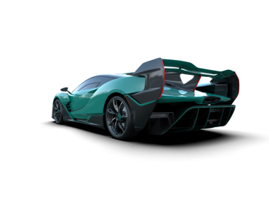 Modern araba arka planda izole edilmiş. 3D görüntüleme - illüstrasyon