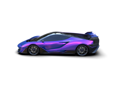 Stüdyo ortamında daha az genel bir konsept arabanın 3 boyutlu çizimi