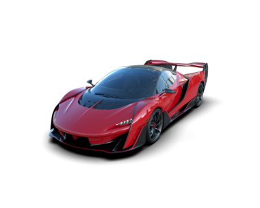 Süper araba jenerik konseptinin 3 boyutlu yorumlaması.