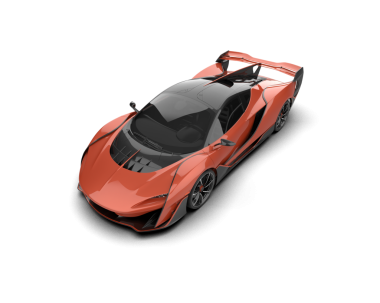 Beyaz arka planda modern spor araba. 3d illüstrasyon