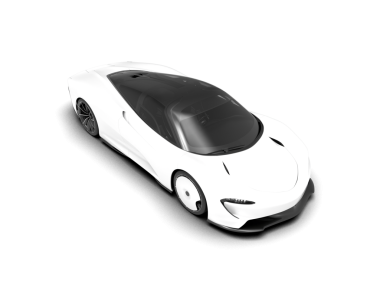 Daha az kullanışlı yepyeni bir arabanın 3 boyutlu çizimi