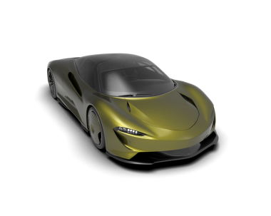 Modern araba arka planda izole edilmiş. 3d oluşturma