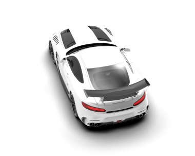 Modern araba arka planda izole edilmiş. 3d oluşturma