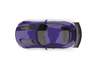 beyaz arka planda modern mor araba