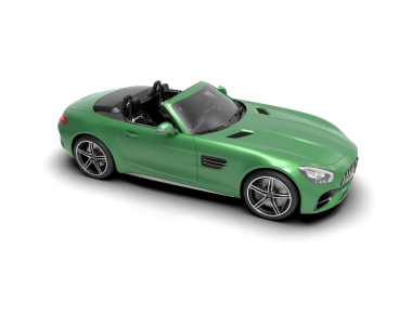 yeşil lüks modern araba - ön manzara