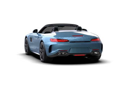 Arka planda izole edilmiş bir spor araba. 3 Boyutlu Hazırlama