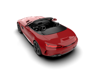 modern kırmızı araba yan görünümü