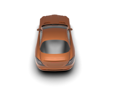 Beyaz stüdyo arka planında 3 boyutlu bir araba görüntüsü