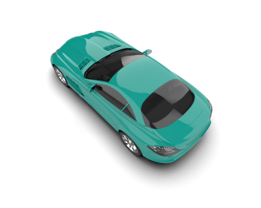 araba beyaz arkaplanda izole edildi