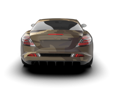 Lüks Spor Araba Beyaz Arkaplanda İzole Edildi