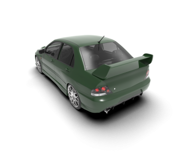 beyaz arka planda modern araba 3 boyutlu illüstrasyon