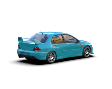 Mavi arka planda modern yarış arabası