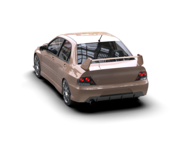 Araba arka planda izole. 3d oluşturma.