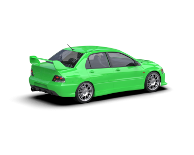 beyaz arkaplanda yeşil araba