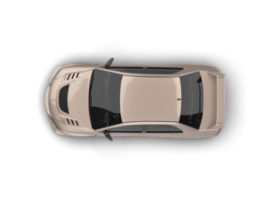 beyaz arkaplanda izole edilmiş bir araba