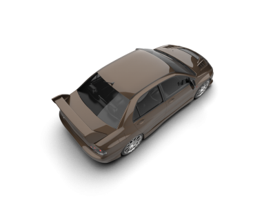 Siyah arka planı olan bir arabanın 3 boyutlu görüntüsü. izole stüdyo çekimi