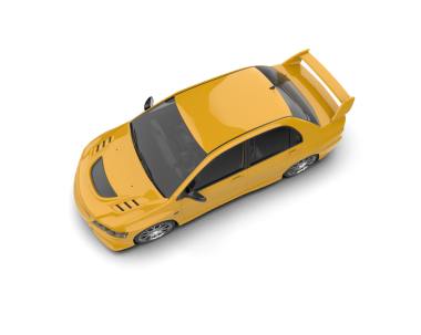 Beyaz arka planda izole edilmiş modern lüks araba. 3 Boyutlu Hazırlama.