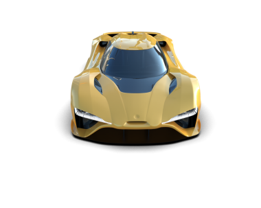 beyaz arkaplanda modern araba