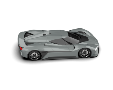 Beyaz arka planda modern bir araba. 3d oluşturma