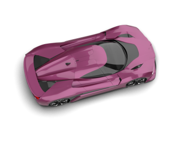 Siyah arkaplandaki bir arabanın 3 boyutlu görüntüsü