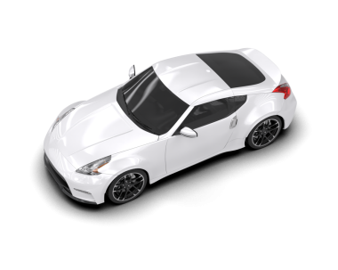 beyaz arka planda modern araba