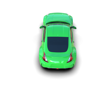 yeşil arkaplan üzerinde araba