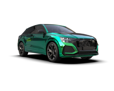 yeşil modern modern araba. 3d oluşturma