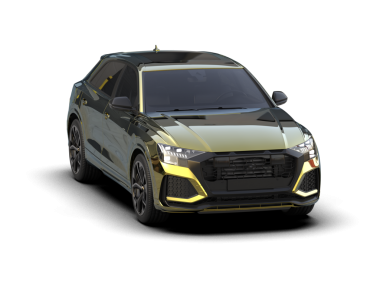 Bir markanın 3 boyutlu görüntülenmesi - daha az jenerik SUv siyah arkaplanda izole edildi