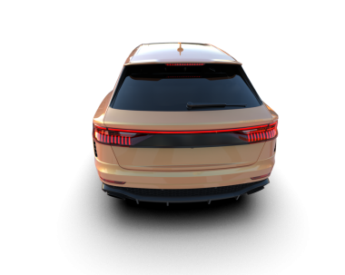 Lüks araba siyah arka planda izole edildi. 3 boyutlu görüntüleme