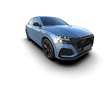 Modern araba. Siyah arkaplanda izole edilmiş 3d oluşturucu