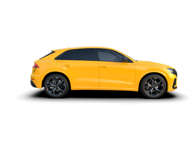 Sarı modern araba. yan görünüm.