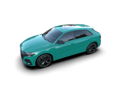 Modern araba arka planda izole edilmiş. 3D oluşturuldu.