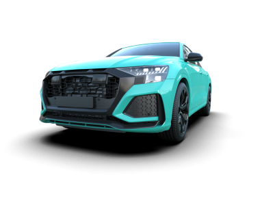 araba modern araba beyaz arka planda izole edilmiş 3 boyutlu görüntüleme