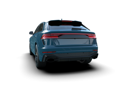 Siyah arka planda gölgeli lüks bir arabanın üç boyutlu çizimi