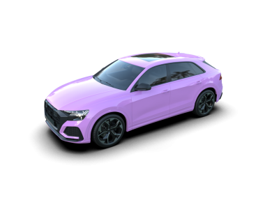 Modern araba arka planda izole edilmiş. 3D görüntüleme - illüstrasyon