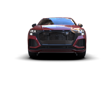 Arka planda modern bir araba. 3d oluşturma