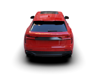 Lüks kırmızı araba arka planda izole edilmiş - güzel manzara