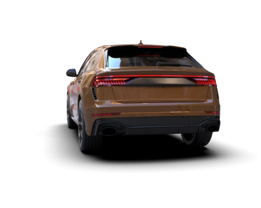 Siyah arka planda modern bir araba. 3 Boyutlu Hazırlama.