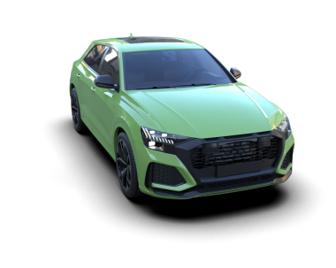 Siyah arka planda modern bir araba. 3d oluşturma -