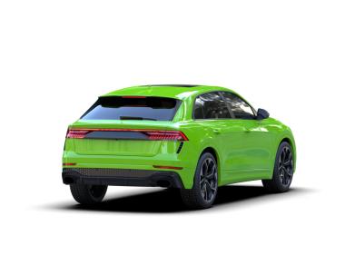 Siyah arka planda izole edilmiş lüks bir araba.