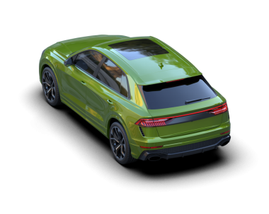 Arka planda lüks spor araba, 3 boyutlu.