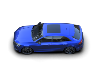 Mavi araba gri arka planda izole edildi