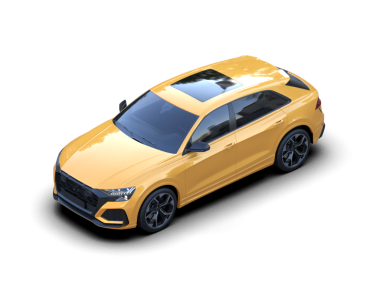 Beyaz arkaplandaki araba.