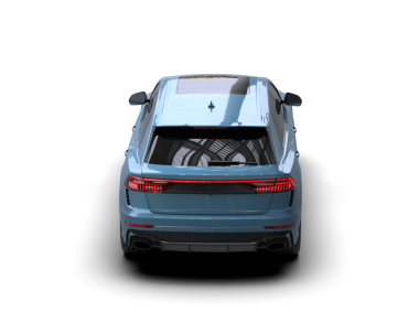 Gri izole edilmiş arka planda gri bir araba. 3d oluşturma.